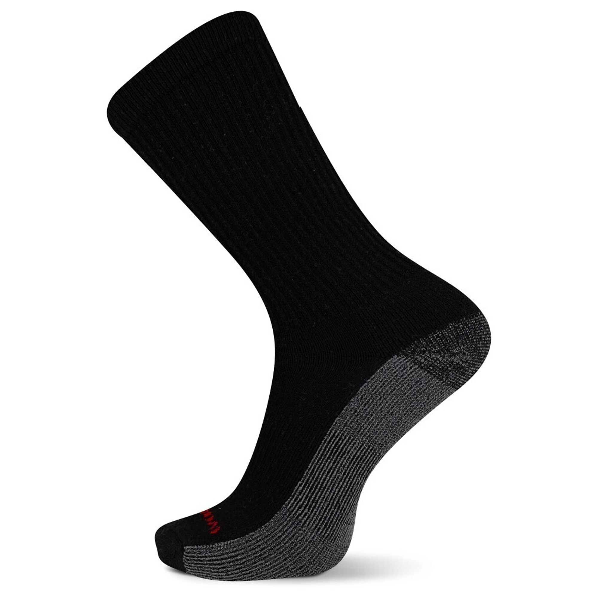 Wolverine Men's Cotton Comfort Crew Socks, Black, Size L, 10–13, 6-Pair Pk., Model# WWM40005C6B2001